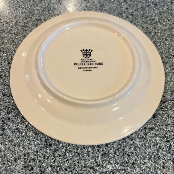 6” Philippe Richard Double Gold Band Plates (6 total) - Picture 6 of 6